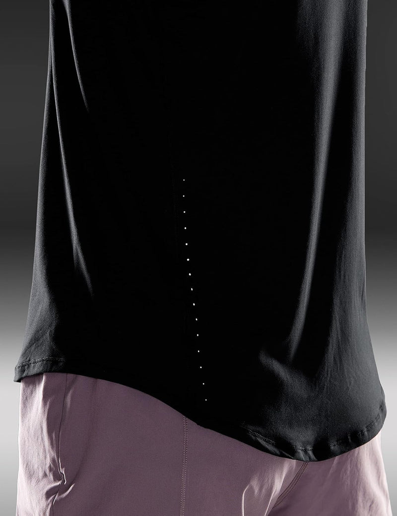 CRZ YOGA Lightweight Tank Top for Women Racerback Sleeveless Workout Tops High Neck Athletic Running Shirts