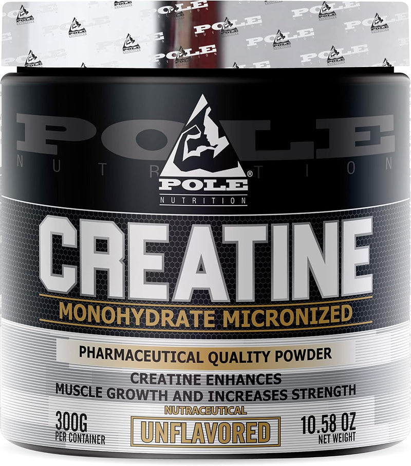 Pole Nutrition Creatine Monohydrate Micronized Powder, Unflavoured, 300g