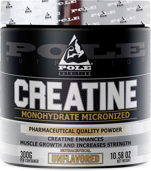 Pole Nutrition Creatine Monohydrate Micronized Powder, Unflavoured, 300g