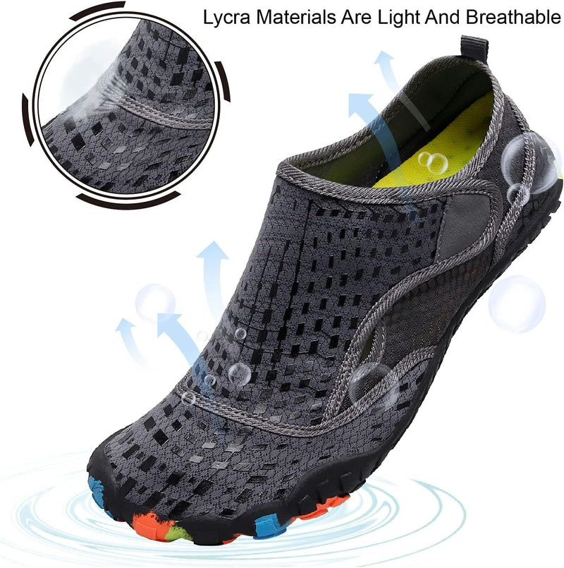 L-RUN Water Shoes Mens Womens Outdoor Quick Dry Aqua Barefoot Beach Shoes for Swim Surf Diving Summer Water Sports
