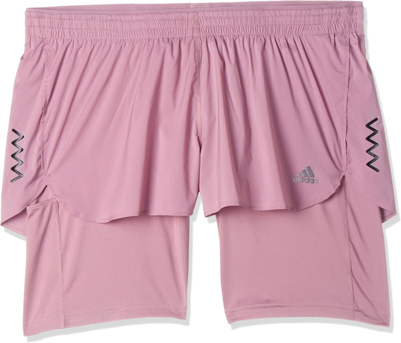 Run Fast 2 in 1 Shorts for Women, X-Large, Magic Mauve