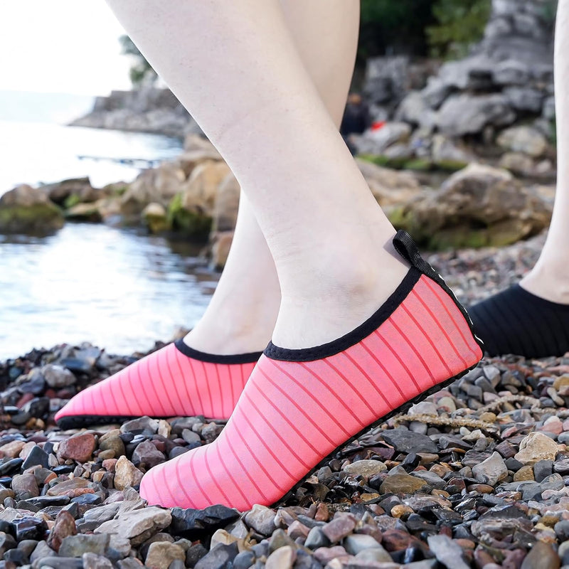 JOTO Water Shoes for Women Men Kids, Barefoot Quick-Dry Aqua Water Socks Slip-on Swim Beach Shoes for Snorkeling Surfing Kayaking Beach Walking Yoga