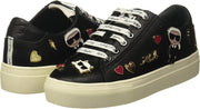 Paris Women's Cate Pins Sneaker, Black, 38 EU