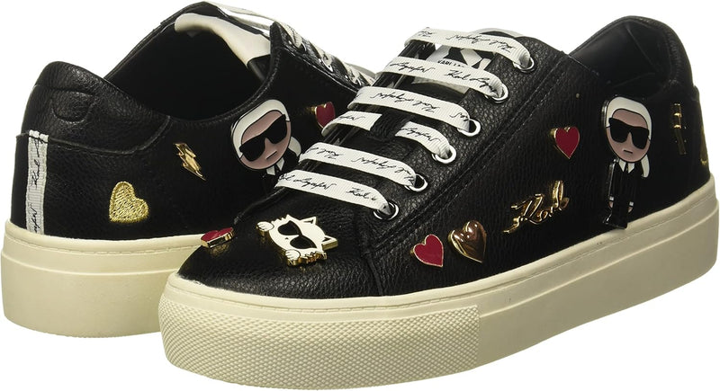 Paris Women's Cate Pins Sneaker, Black, 38 EU