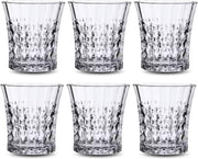 FEELINGS 6 PCS Glass Tumbler Set by Addox Premium Drinking Glasses 240ml (Prism Wave) - PureGlass