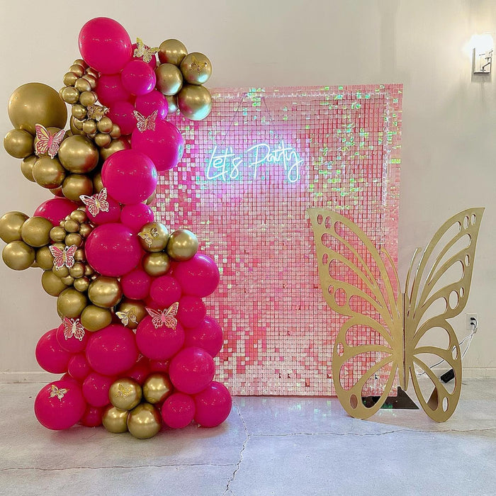 Kate Shimmer Wall Backdrop Sliver Wall Panels 12Pcs Square Sequin Shimmer Wall Backdrop Decoration for Birthday Party,Wedding, Anniversary