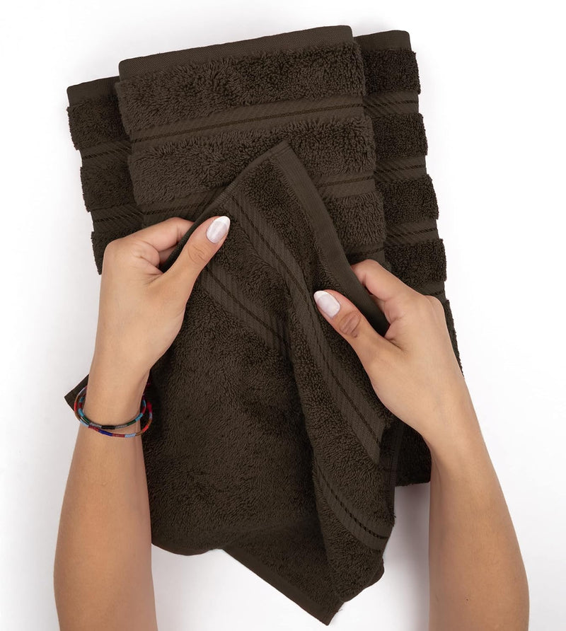 American Soft Linen GMSD 6-Piece 100% Turkish Genuine Cotton Premium & Luxury Towel Set for Bathroom & Kitchen, 2 Bath Towels, 2 Hand Towels & 2 Washcloths [Worth $72.95] - Rockridge Grey