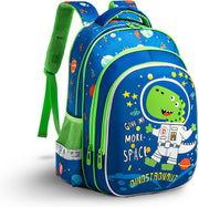 School Bag for Boys Girls, Children's Backpacks Large Primary School Backpack Ideal for Students of Age 2-6 Years for School Travel Outdoors for Toddler/Kids - Dino Commander