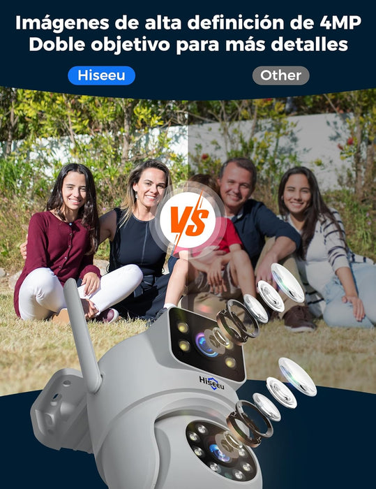 Hiseeu Indoor Security Camera, 2.4G/5G 5MP Baby Monitor Pet Camera for Home Security, PTZ 360°, Auto Tracking, 2 Way Audio, Night Vision, PIR Detection, Local Storage…
