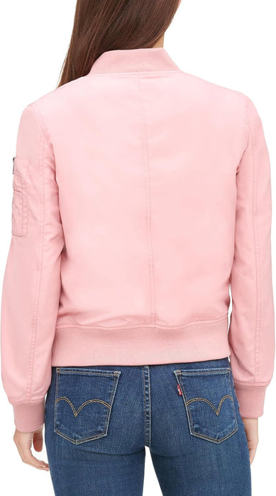 Levi's Women's Women's poly bomber jacket with contrast zipper pockets Jacket