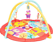 The Moon Brand Perky Baby Playmat and Activity Gym for Newborn Baby & Infant 5 Hanging Sensory Toys Visual, Hearing, Touch, Cognitive Early Development Playmat. Suitable from 0m+ 80cm Paradise Play - Yellow