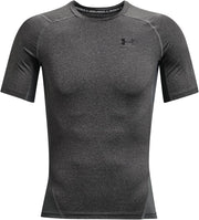 Mens Armour Heatgear Compression Short-sleeve T-shirt Short Sleeve (pack of 1) - Carbon Heather/Black