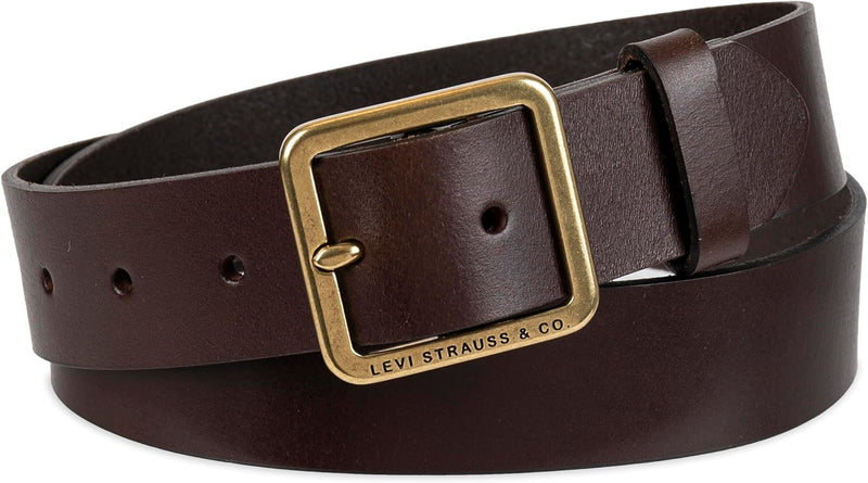Levi's womens Plus Size Square Center Bar Buckle Leather Belt Belt