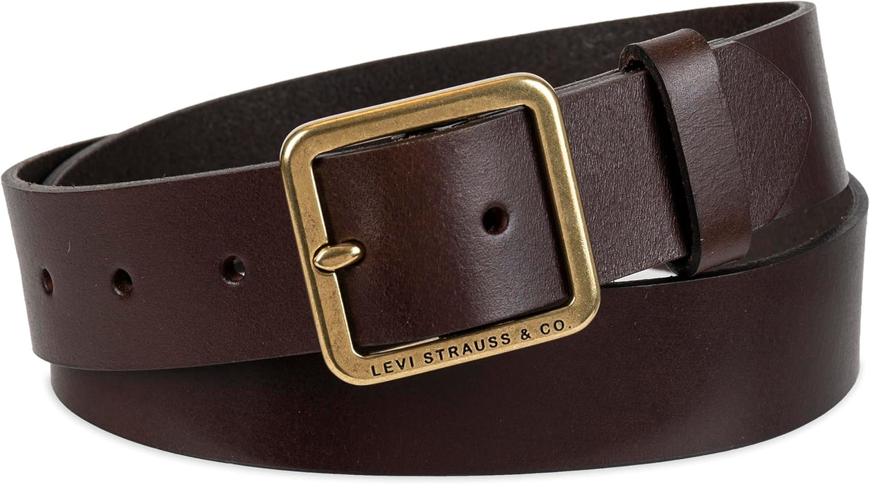 Levi's womens Plus Size Square Center Bar Buckle Leather Belt Belt