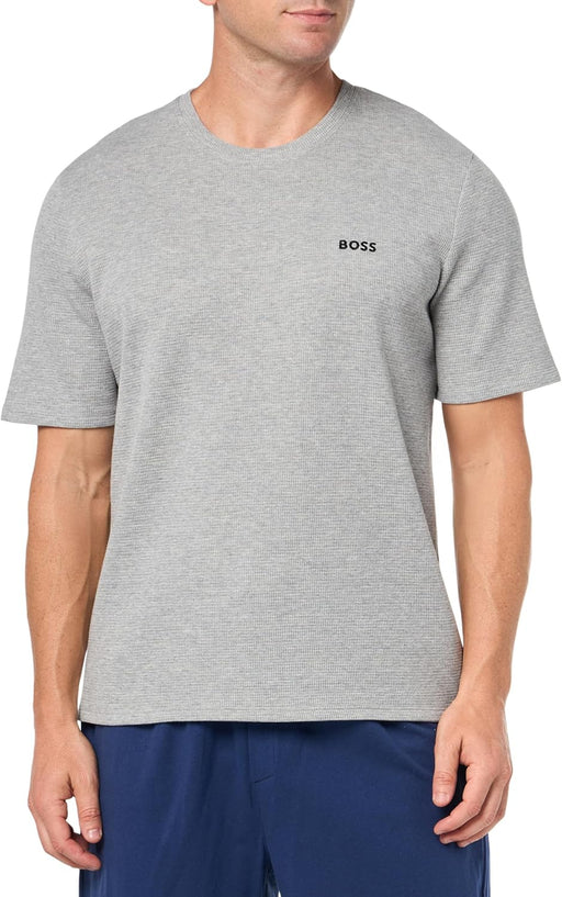 mens Waffle Contrast Logo Short-sleeve T-shirt Shirt - High Rise