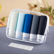 INSFIT Travel Bottles for Toiletries, TSA Approved 90ml Travel Size Containers, BPA Free Leak Proof Squeezable Silicone Tubes for Shampoo Conditioner Lotion Soap with Labels