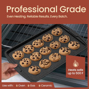 Bakeware Set 6 Piece Stackable, Deluxe, Non-Stick Baking Pans for Professional and Home Cooking Carbon Steel, Gray Stone Coating - 6 Piece Set Gray Marble