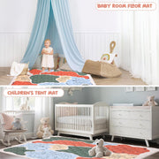 EAQ Crawling Mat Baby 150 x 180 cm, Foldable & Washable Baby Playpen Mat, Thick One-Piece Crawling Mat, Extra Large, Non-Slip Crawling Blanket for Baby