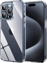 UGREEN for iPhone 17 Case Clear Cover, Military-Grade Protection, Upgrade iCrystal Anti-Yellowing Tech, Anti-Scratch, Camera Control Protective Cover, Ultra Slim Transparent Case - Clear iPhone 15 Pro