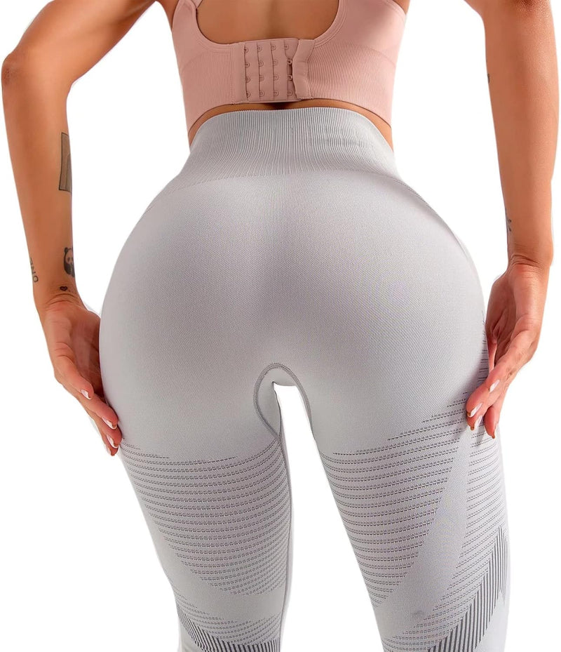 Redqenting High Waisted Leggings for Women Workout Seamless Leggings Yoga Pants Sweat Proof Tummy Control Tights