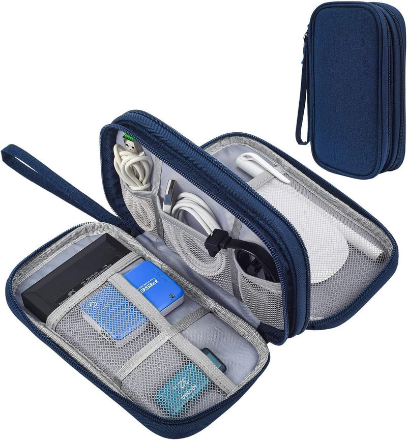 CAOODKDK Portable, Waterproof Electronics Accessories Case and Organizer Bag for Cables, USB Drives and Chargers