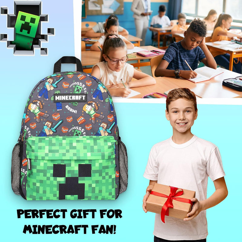 School Backpack for Boys and Girls Large A4 Multicompartment Rucksack Travel Bag with Mesh Pocket and Adjustable Padded Shoulder Straps