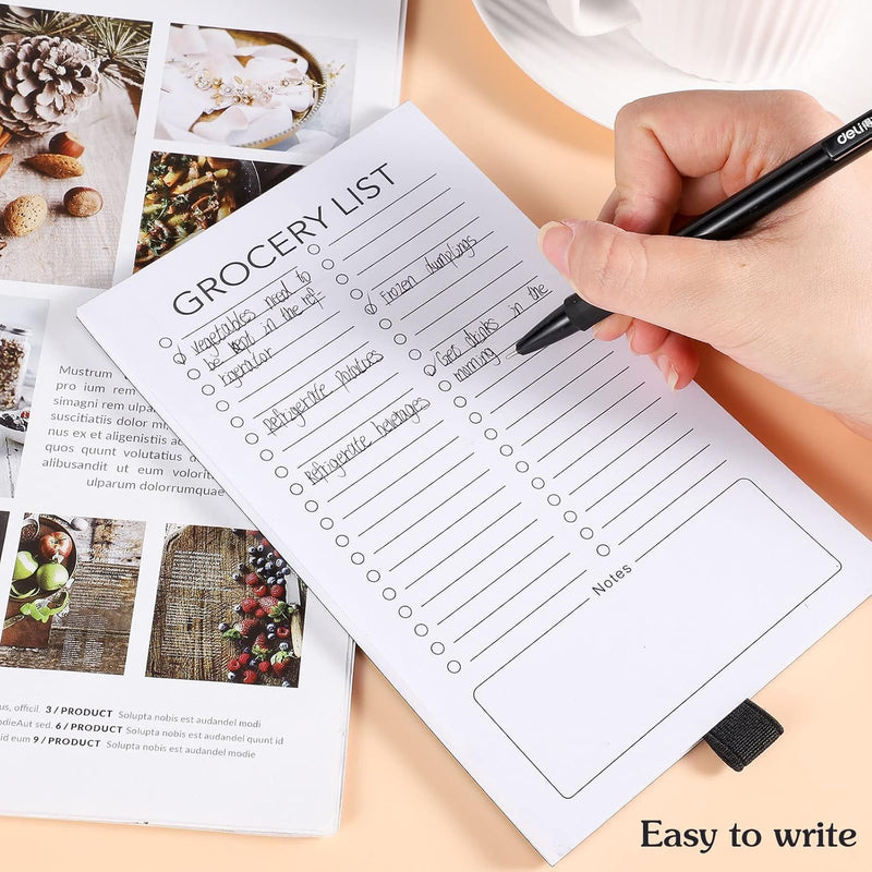 BIGTHREE 2 Pack Magnetic Notepads for Refrigerator, Shopping List Notepads for Organization, List Magnet Pads, Memo Notepads, Grocery List Notepad, 60 Sheets per Note Pads To-Do List