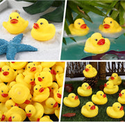 Guaren us 50-Pieces Float & Squeak Mini Rubber Duck Baby Bath Ducky Sound Shower Toys for Kids