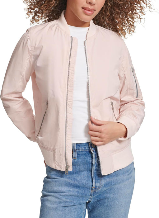 Levi's Women's Women's poly bomber jacket with contrast zipper pockets Jacket