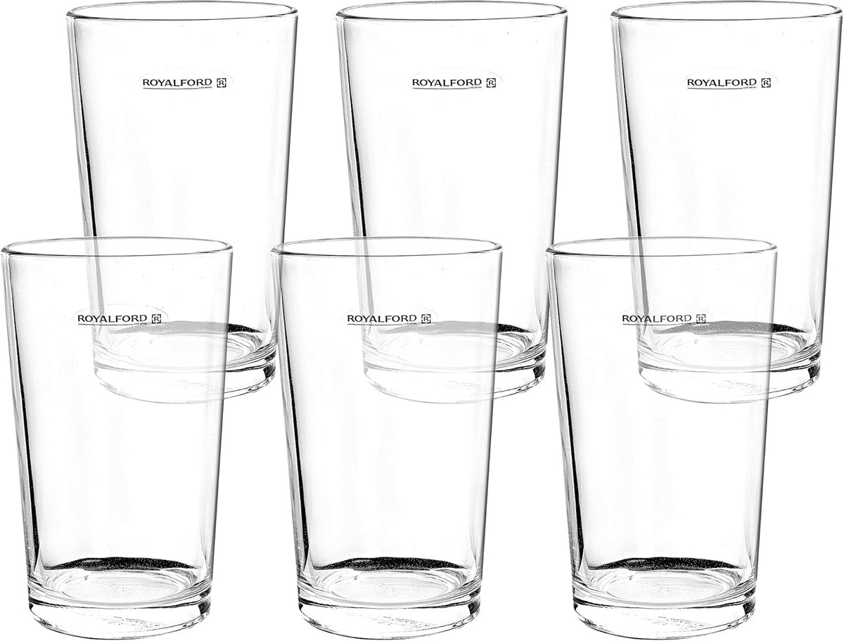 Royalford 6pcs Glass Tumbler set (12oz) – image 1