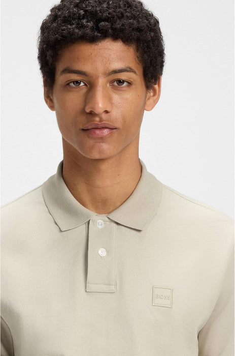 BOSS Men's Passenger Slim Fit Stretch Cotton Polo Shirt with Logo Patch
