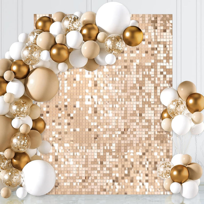 Light Green Sequin Backdrop 3ftx6ft Shimmer Wall Backdrop Panels Sequin Sparkly Christmas Background for Wedding Anniversary Birthday Bridal Shower Decorations