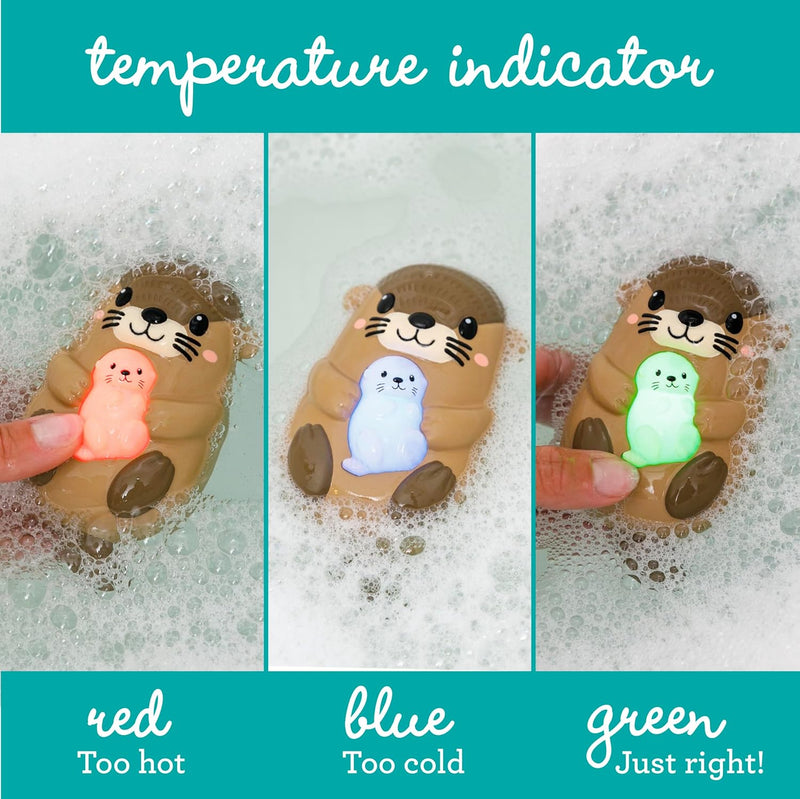 Infantino Right Temp Light Up Otter Bath Toy - Temperature Indicator & Floating Bath Toy