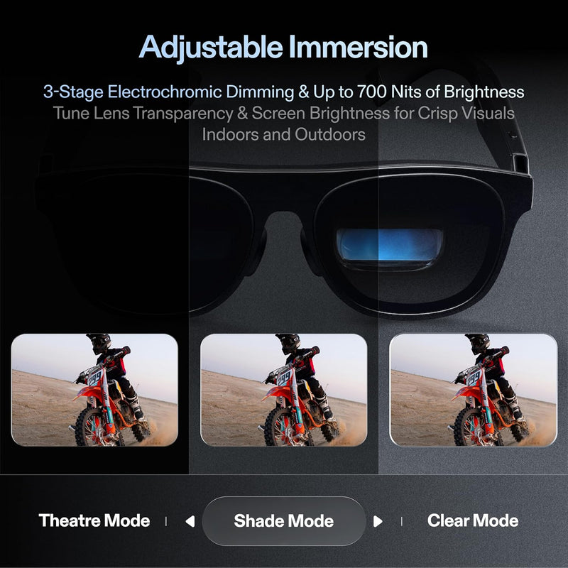 XREAL One Pro AR Glasses with X1 Chip, 3 DoF, 171" 57FOV 120Hz, BOSE Audio, Sony OLED, 3 Mode Dimming, Compatible with PS5, Nintendo Switch 2, iPhone 16/15, Steam Deck, PC, Android & iOS - L Size