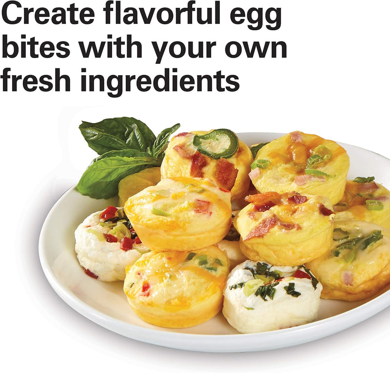 Hamilton Beach Sous Vide Style Electric Egg Bite Maker, Hard Boiled Egg Cooker & Poacher with Removable Nonstick Tray, Makes 2 in Under 10 Minutes, Teal (25511)