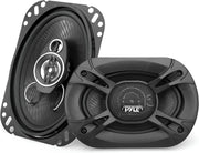 Pyle 2-Way Universal Car Stereo Speakers - 120W 3.5 Inch Coaxial Loud Pro Audio Speaker OEM Quick Replacement Component Vehicle Door/Side Panel Mount Compatible PL31BK (Pair) - 4 x 6