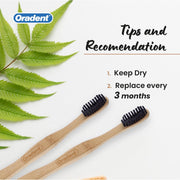 Eco Adult Bamboo Toothbrush Medium Black 1's Biodegradable Bamboo Handle Made with Plant-Based Filaments Gentle on Gums and Enamel BPA Free
