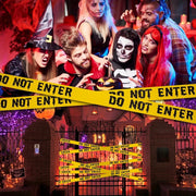 Tiokkss Halloween Caution Tape Roll 4.8CM25M,Scary Party Halloween Decorations Indoor Outdoor,Yellow Do Not Enter Tape.Hazard Warning Barricade Safety Tape For Party