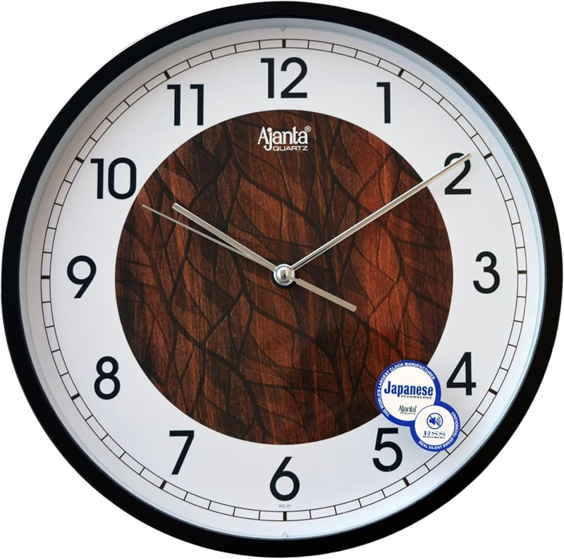 Ajanta 12 Inches Wall Clock for Home/Offces/Bedroom/Living Room/Kitchen (Silent Movement, White)