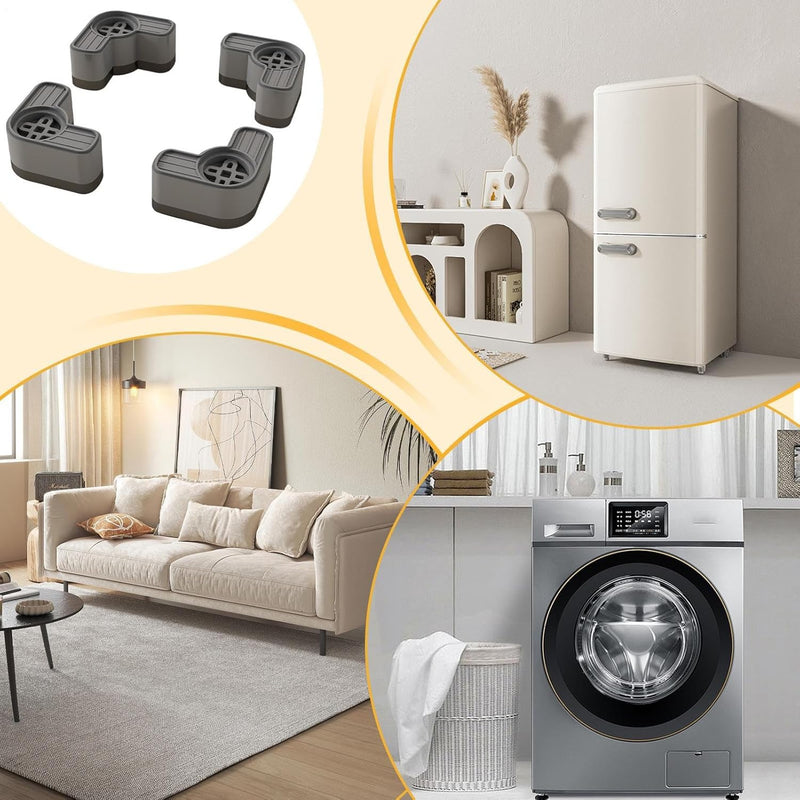 Vibration Pads for Washer and Dryer | 4X Washer Dryer Pedestal,Shock-Absorbing Heighten Stabilizer, Noise Reduction Appliance Accessories for Apartment Use