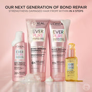 Bond Repair Oil-in-Serum for Damaged, Color Treated Hair, Heat Protectant, Strengthens Weak Bonds, Intense Shine and Frizz Control, EverPure, 1.6 Fl Oz