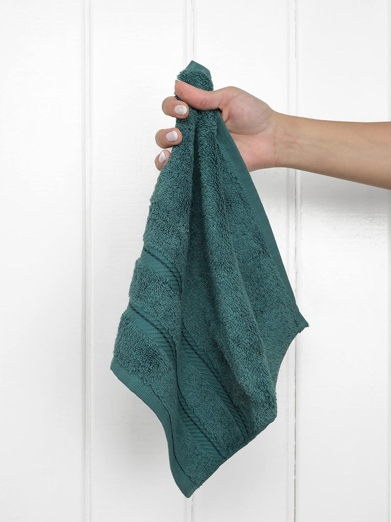 American Soft Linen GMSD 6-Piece 100% Turkish Genuine Cotton Premium & Luxury Towel Set for Bathroom & Kitchen, 2 Bath Towels, 2 Hand Towels & 2 Washcloths [Worth $72.95] - Rockridge Grey