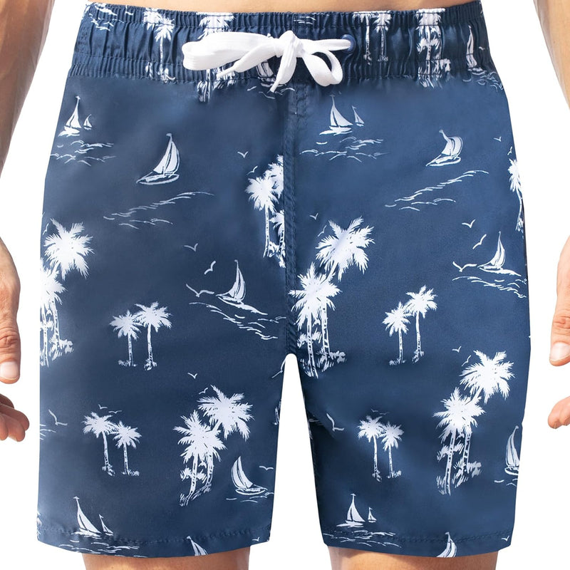 Men's Escape Quick Dry Beach Volley Swim Trunk Swim Trunks - Harbor Navy/White