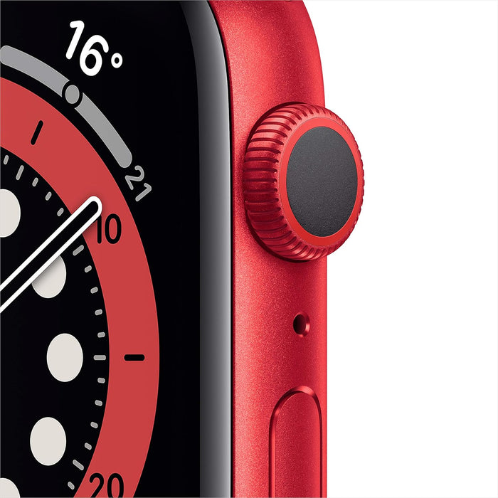 Apple Watch Series 6 (GPS, 44mm) - Space Grey Aluminium Case with Black Sport Band (Renewed)