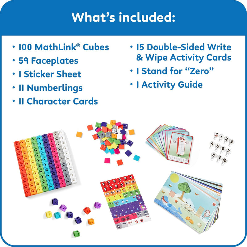 NumberBlocks MathLink Cubes Activity Set 1-10