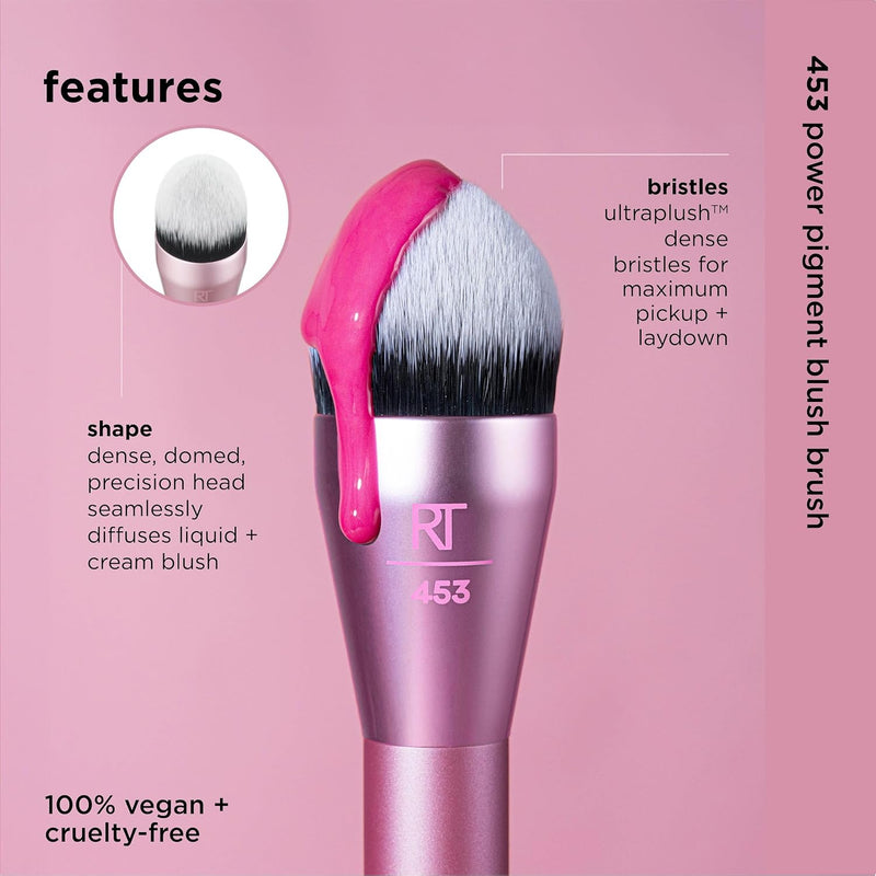 Real Techniques Bubble Blending Makeup Brush, Multipurpose Face Brush for Liquid, Cream, & Powder Products, Unique Bubble Brush Head, Synthetic Bristles, Vegan & Cruelty Free, 1 Count