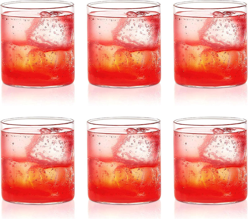 Borosil Vision Transparent Water Glass/Cold Drink Tumbler/ Beer Glass/Juice Glass Set of 6 Pcs (295 ML each) Flame Proof Glasses, Microwave & Dishwasher Safe