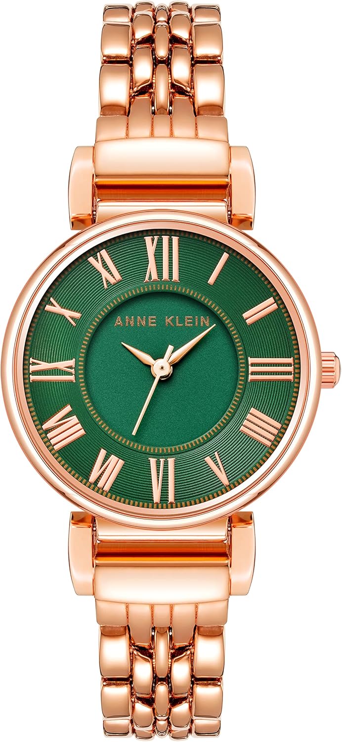 Women's Bracelet Watch - Rose Gold/Green
