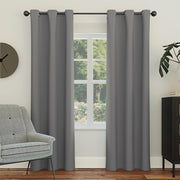 Sun Zero Easton Blackout Energy Efficient Grommet Curtain Panel, Pearl , 40" x 120" , 57796 - Root={'value': "['Gray']"} 101.6W x 160L cm (1 Panels)