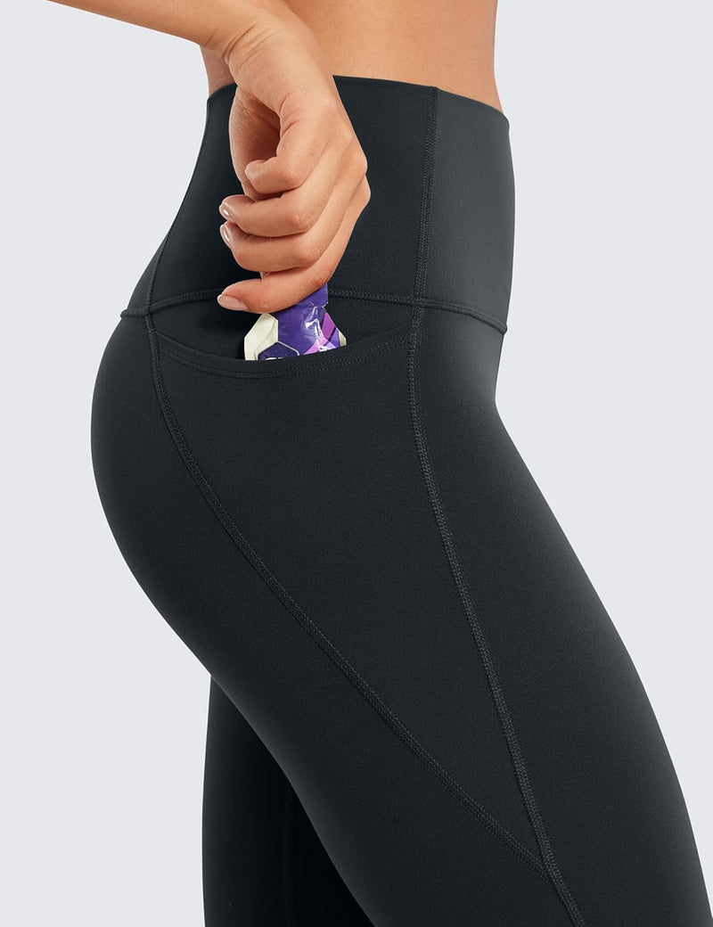 CRZ YOGA Womens Butterluxe Workout Capri Leggings with Pockets 21 Inches - High Waisted Gym Athletic Crop Yoga